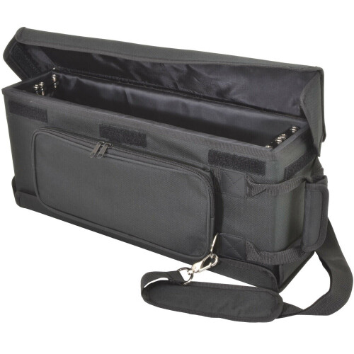 Loops 19" 2U Shallow Rack Mount Transit Carry Bag Patch Panel Case DJ Mixer Audio