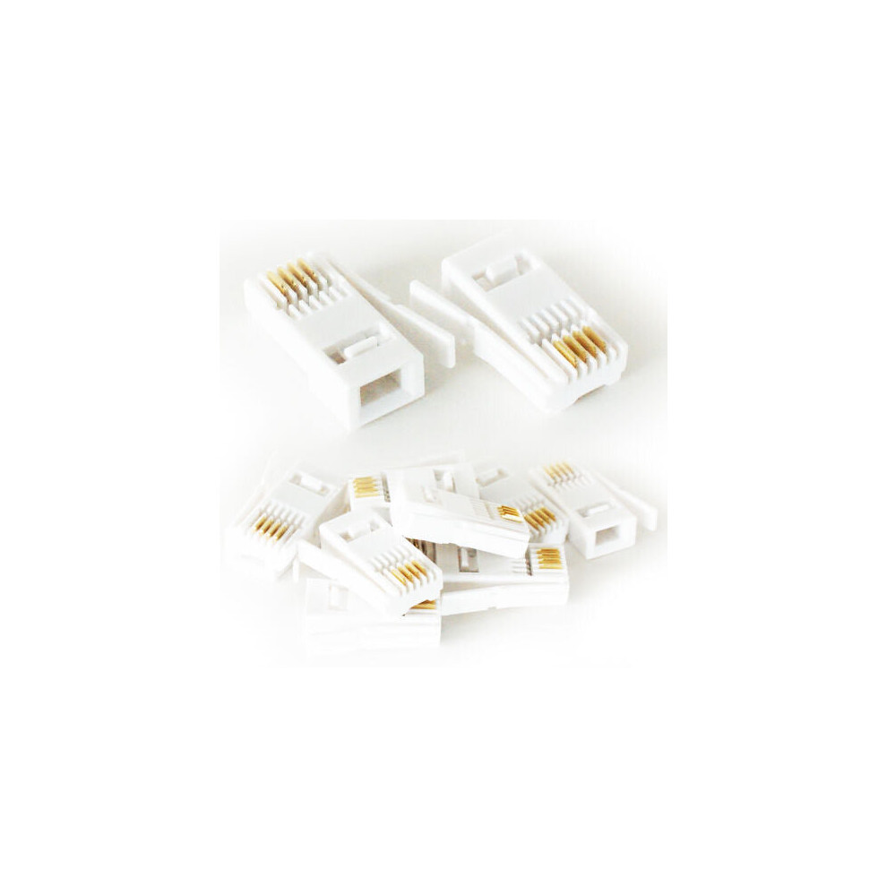 10X Bt Telephone 431A Crimp Connectors Plugs Ends Jacks For Phone Cable Wire 5055538105852