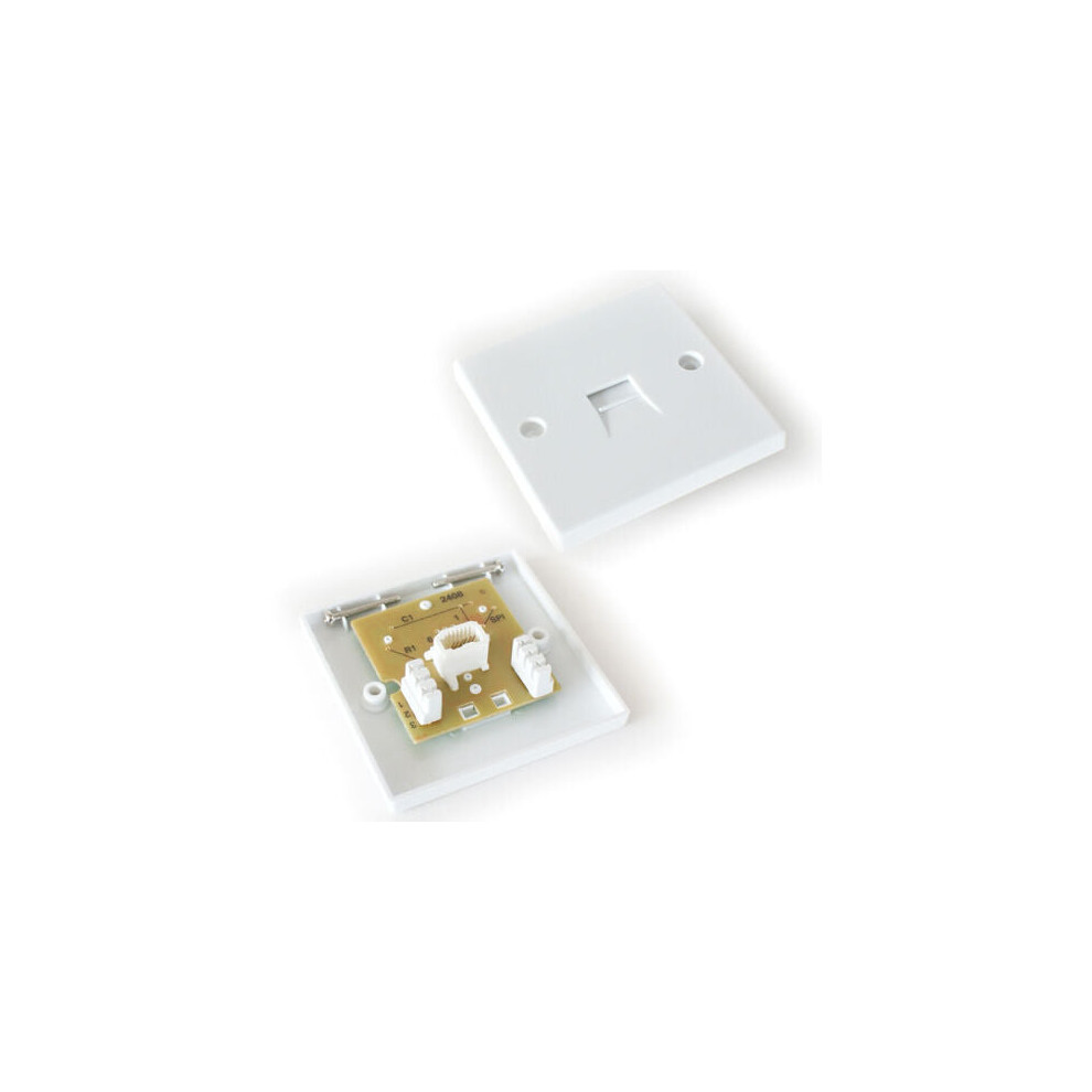 Bt Extension Single Telephone Socket Idc Terminals 3/6A Wall Outlet Plate 5055538125676