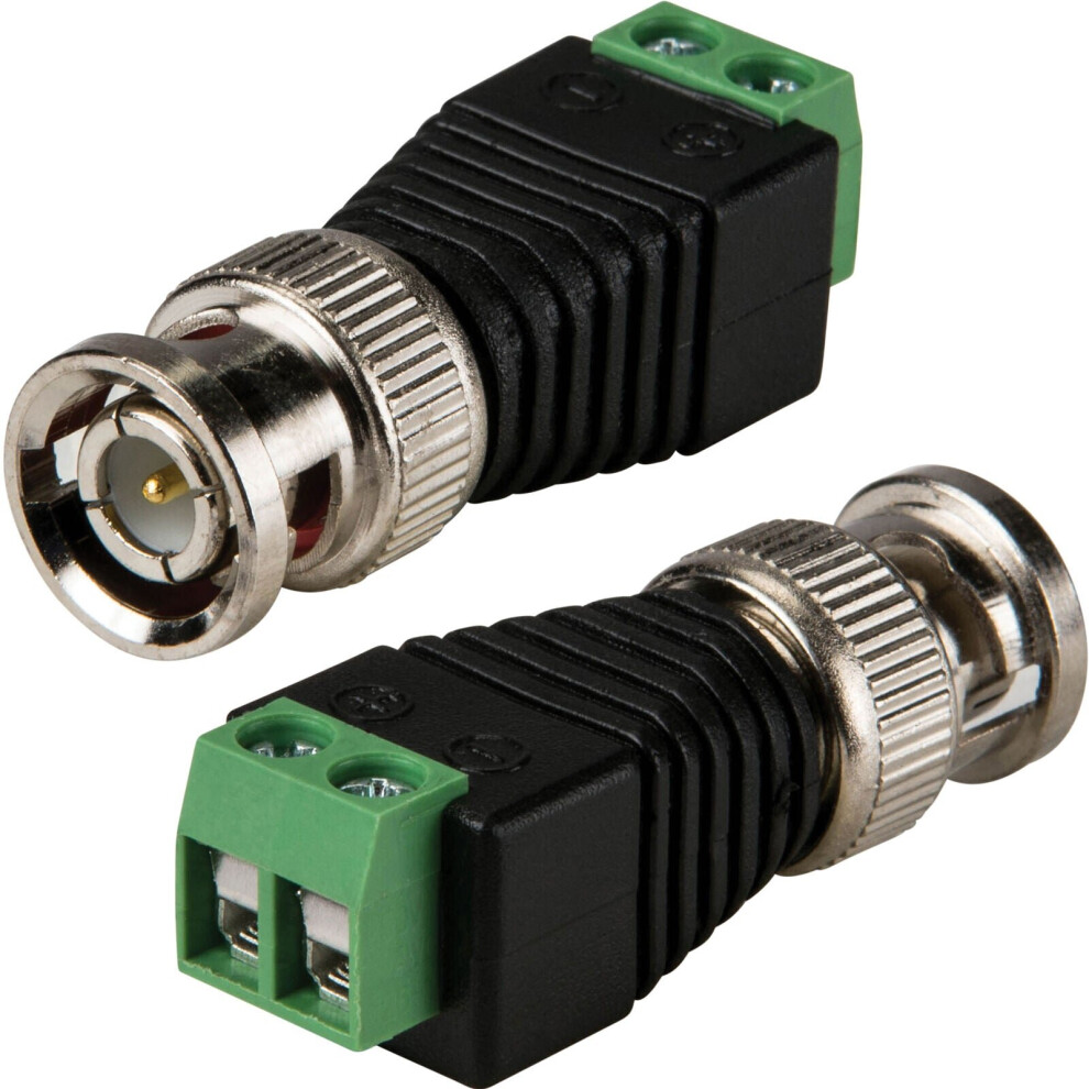 BNC Male Screw Terminal Connector No Solder CCTV DVR Video Cable End Adapter
