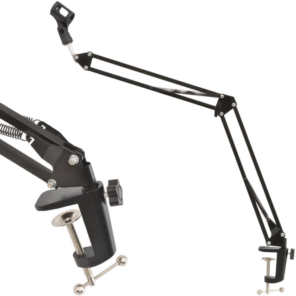 Large 360 Adjustable Studio Microphone Boom Arm Swivel Broadcast Scissor Stand