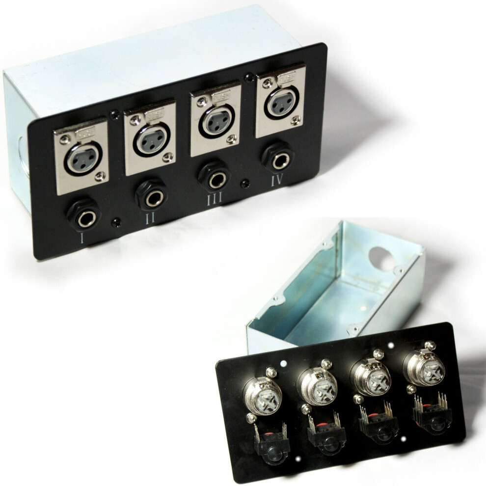 XLR+ 6.35mm Socket Mic Audio Outlet Wall Face Plate Box