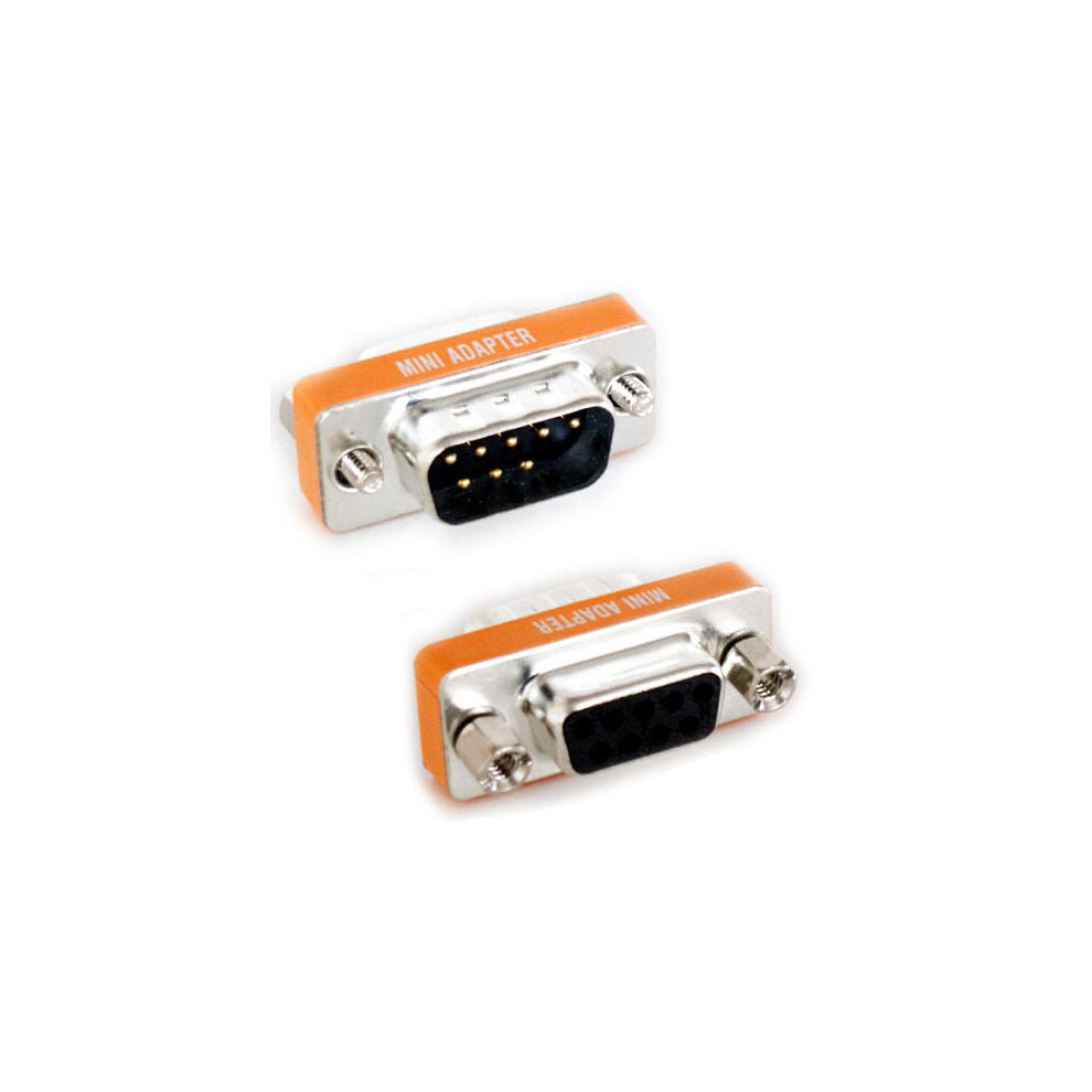 Rs232 9 Way Male To Female Null Modem Adapter Connector Serial Pin Db9 Cable 5055538112416