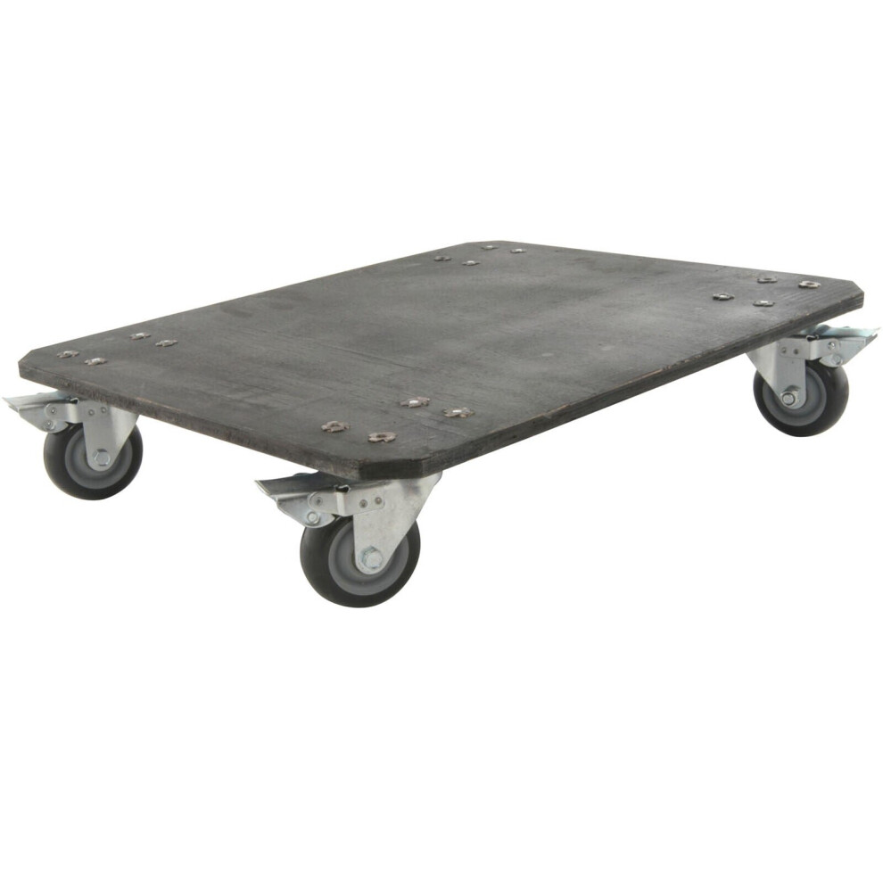 19" Wheel Base Trolley Rack Data Cabinet Castors Brakes Flight Case Transport PA