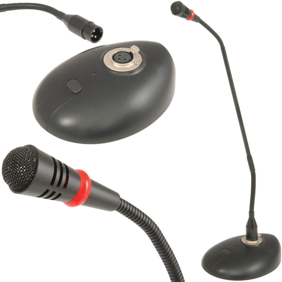 Conference Paging Condenser Microphone Desk Top Tannoy Gooseneck Unidirectional