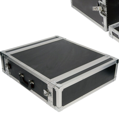 Loops 19" 2U Equipment Patch Panel Flight Case Transit Storage Handle DJ PA Mixer Box