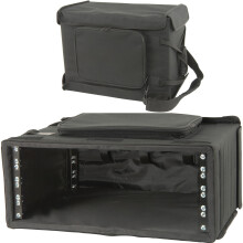 19" 4U Rack Mount Transit Carry Bag Patch Panel Padded Case DJ Mixer Audio