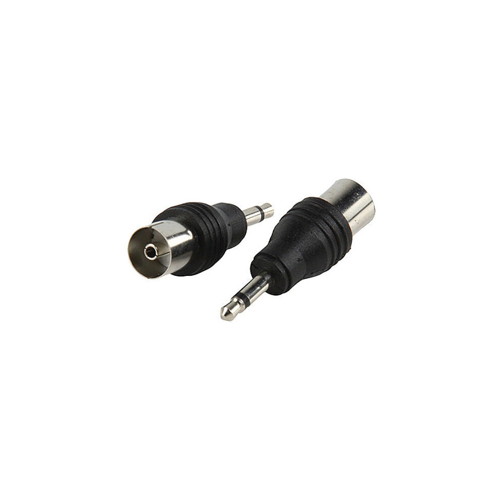 3.5mm Mono Plug To Coaxial Socket Adapter DAB Radio TV Aerial Connector