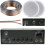 Loops 110W Stereo Amplifier System Kit 2x Waterproof Bathroom Kitchen Ceiling Speakers 1