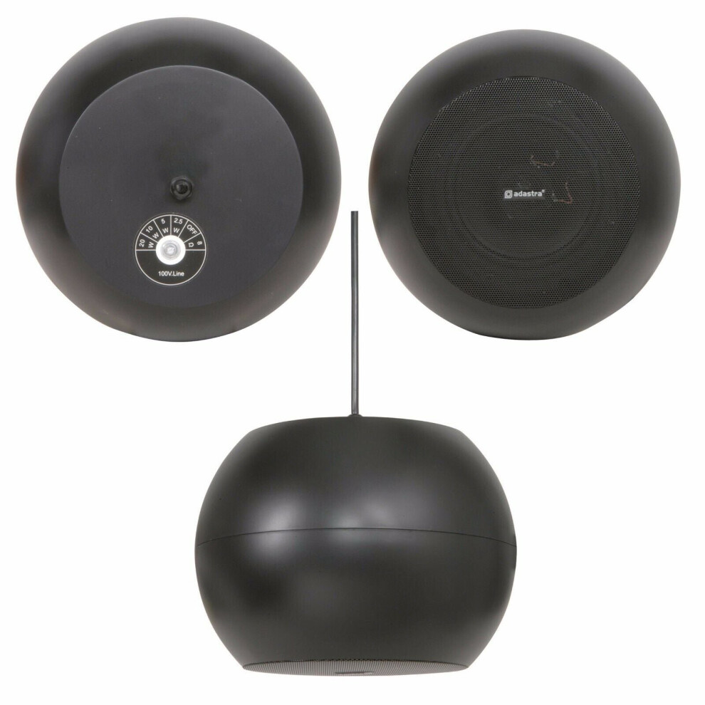 6.5" 30w Black Hanging Suspended Pendant Ceiling Speaker 100v & 8ohm Background