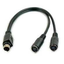 S Video 1 Male To 2 Female Y Splitter Cable Adapter