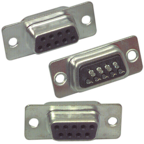 Loops 9 pin Female D Sub Socket Chassis Solder Connector RS232 Computer PC Serial