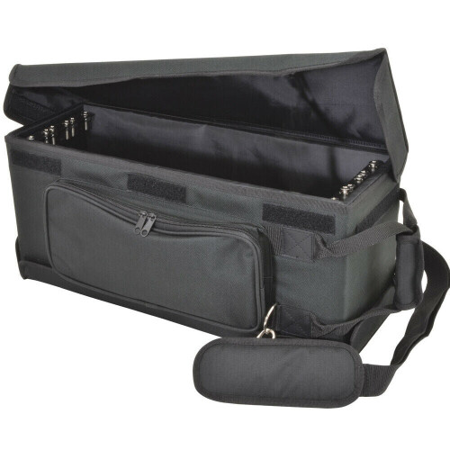 Loops 19" 3U Shallow Rack Mount Transit Carry Bag Patch Panel Case DJ Mixer Audio