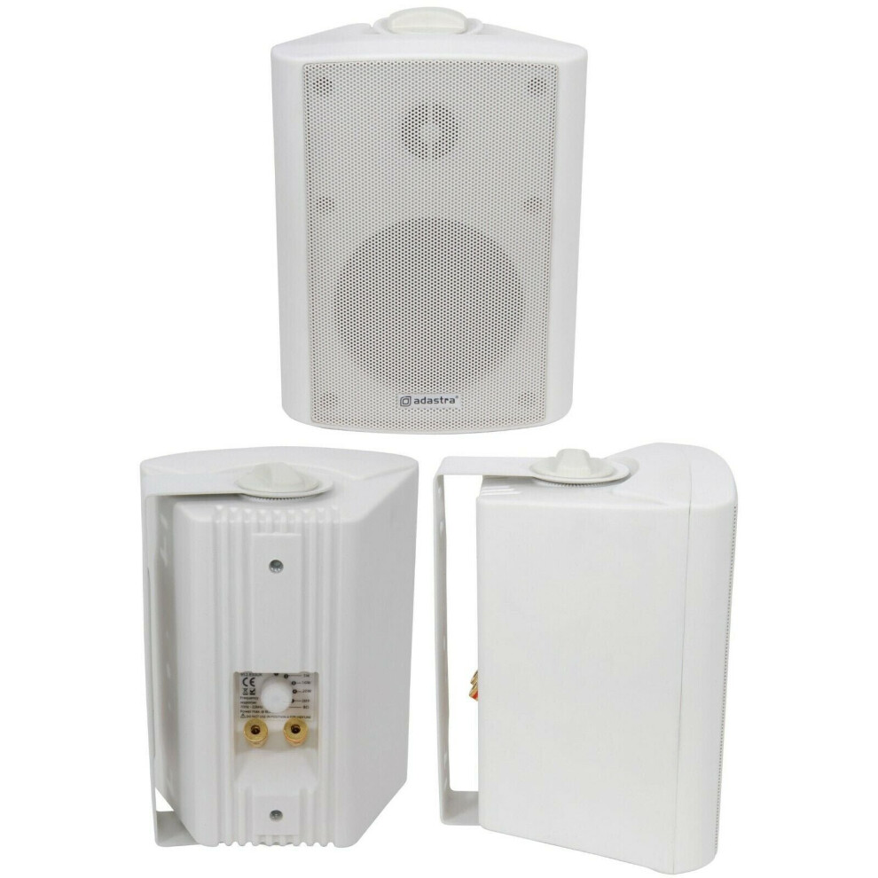 Quality 5.25" 90W Background Hifi Speaker 100V & 8Ohm Wall Mount Bookshelf White 5055538168956