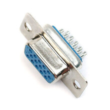 15 Pin Female D Sub VGA Socket Solder Connector Chassis Panel Mount Monitor