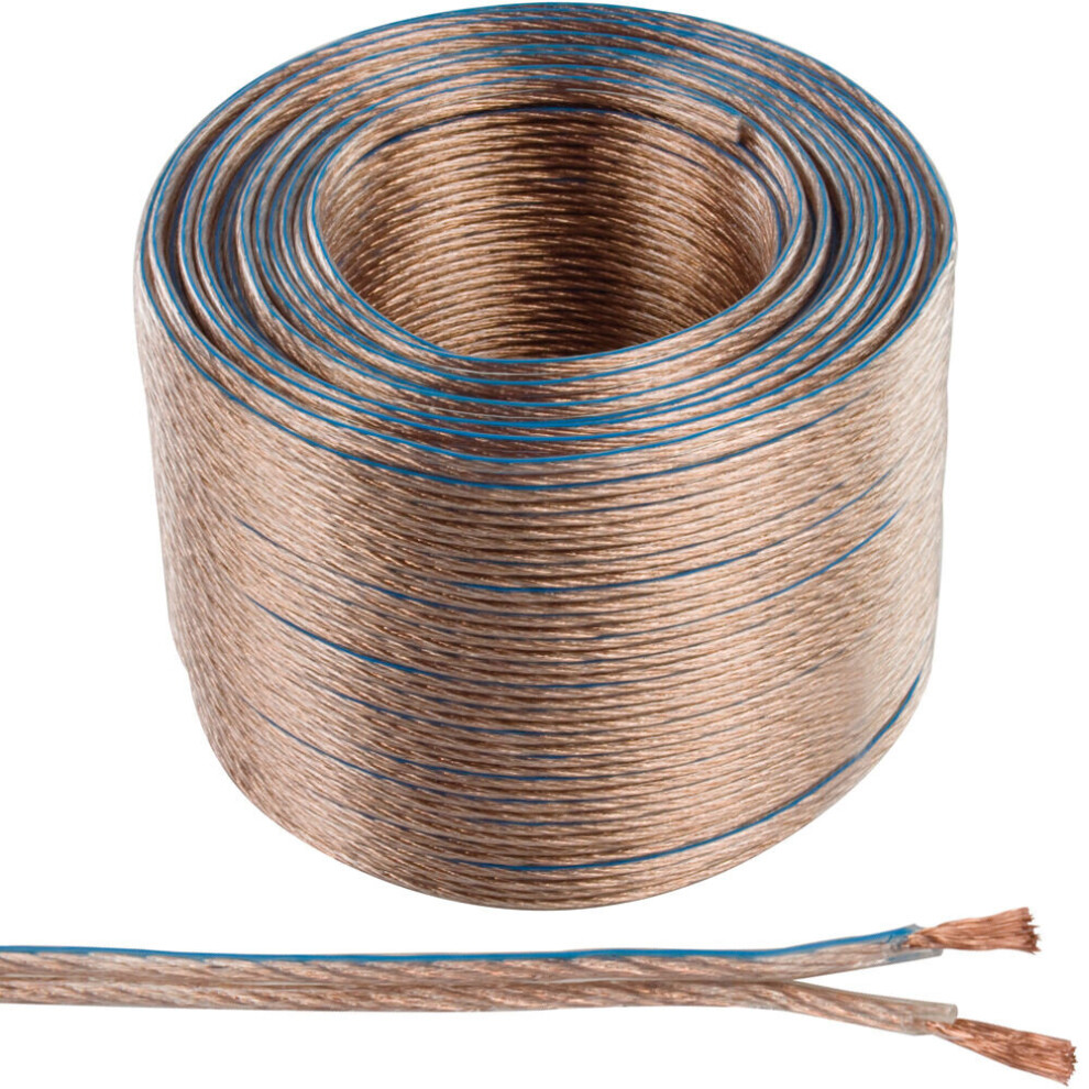 100M Quality Speaker Cable 4.0mm 11 AWG Wire Reel Drum Amp HiFi Loud CCA Strands