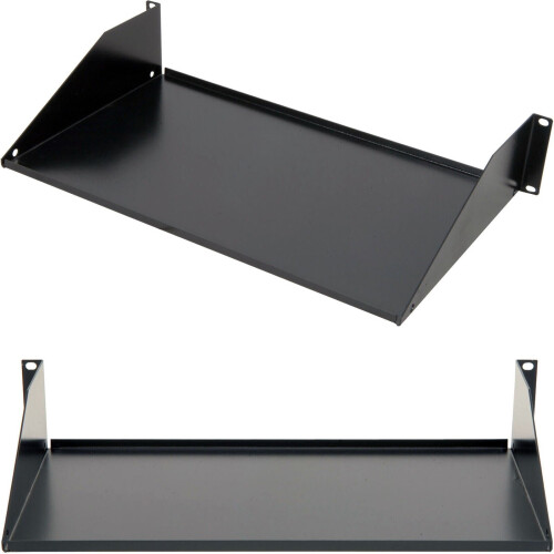 Loops 19" 2U Equipment Rack Module Support Shelf Data Cabinet Storage Blanking Mount