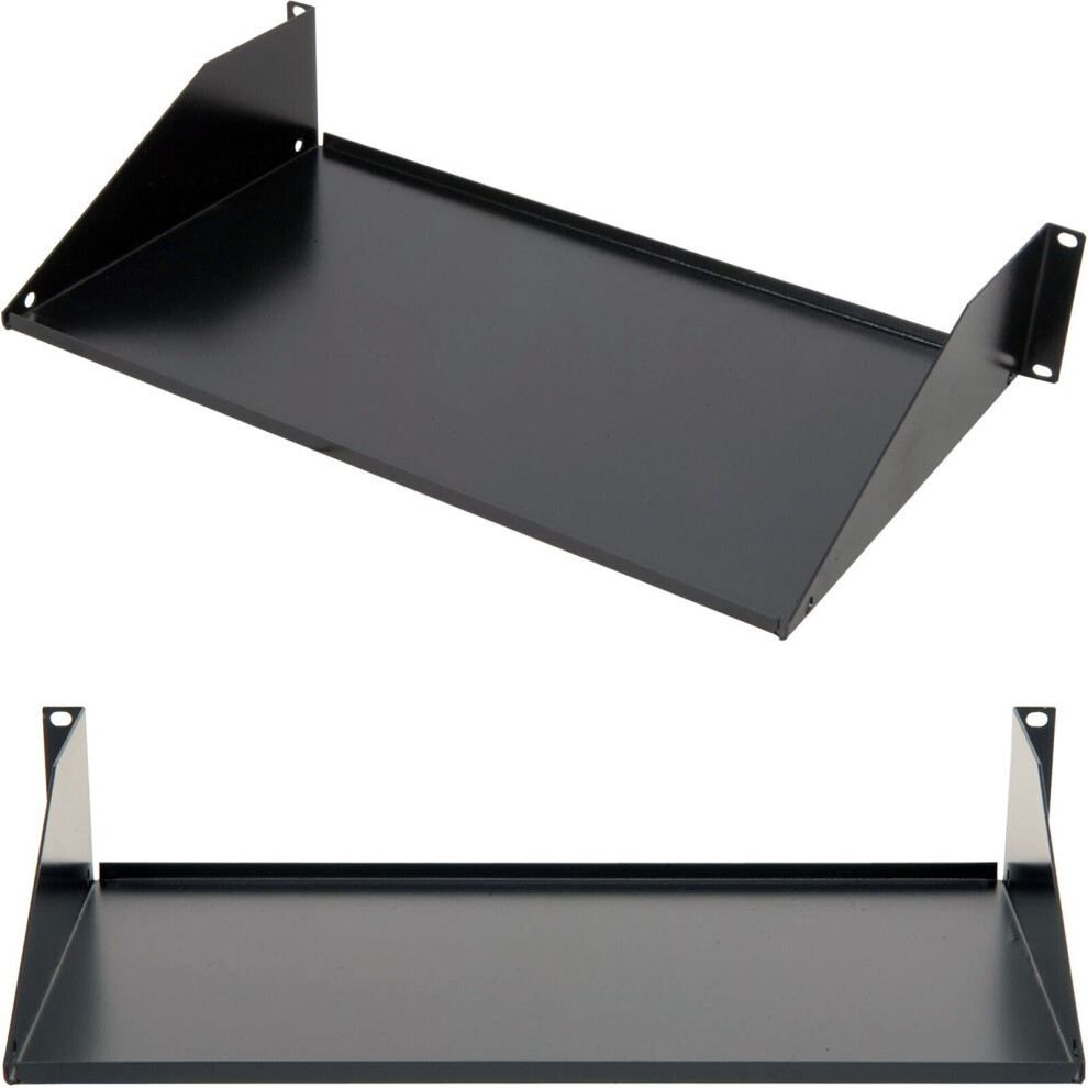 Loops 19" 2U Equipment Rack Module Support Shelf Data Cabinet Storage Blanking Mount