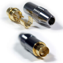 4 PIN Mini DIN Male Solder Connector S Video SVHS Miniature TV DVD Round Plug