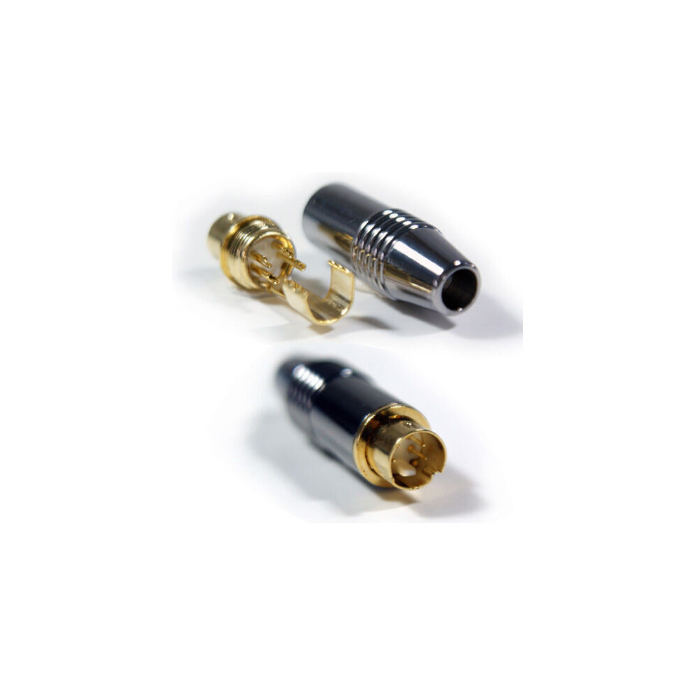 4 Pin Mini Din Male Solder Connector S Video Svhs Miniature Tv Dvd Round Plug 5055538124488