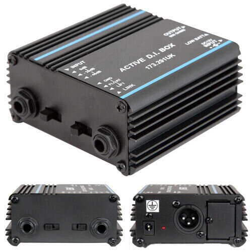 Loops Active DI Box 6.35mm 1/4" Input XLR Output Direct Interface/Injection Audio Link