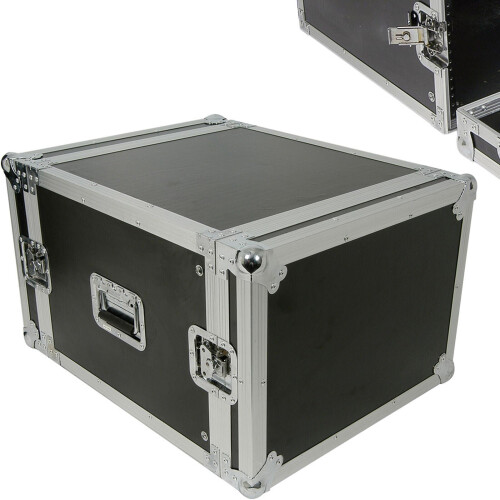 Loops 19" 8U Equipment Patch Panel Flight Case Transit Storage Handle DJ PA Mixer Box