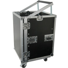 19" 16U Equipment Rack With Wheels Patch Panel Mount Case PA DJ Mixer Amp Audio
