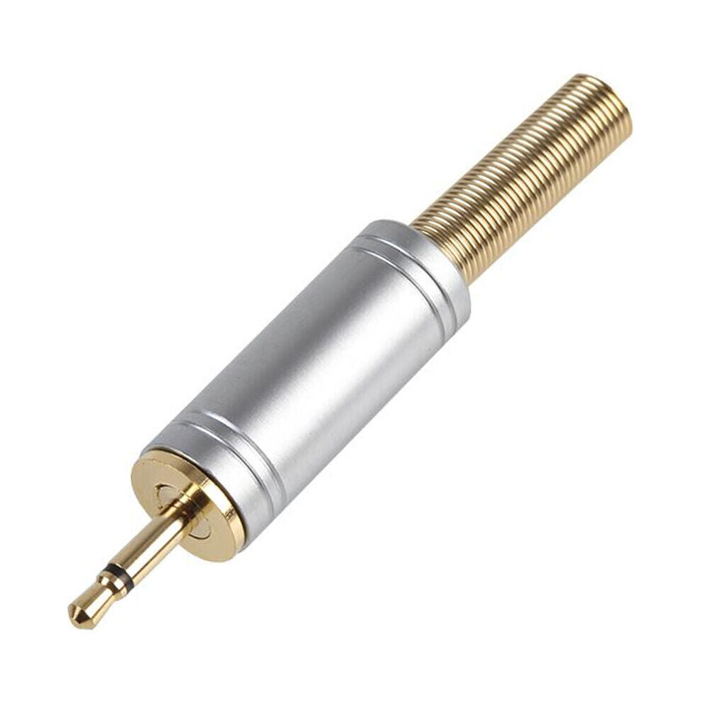 Quality 2.5Mm (Mini Jack) Male Mono Solder Connector Headphone Audio Plug Gold 5055538144516