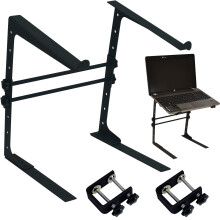 DJ PA Compact Laptop Platform Adjustable Table Top Bracket Mixer Mac Air Stand