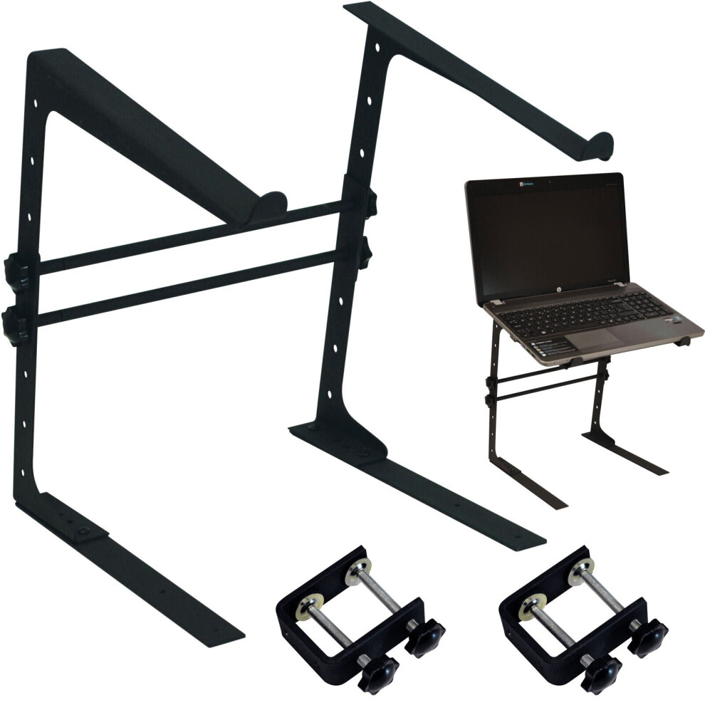 DJ PA Compact Laptop Platform Adjustable Table Top Bracket Mixer Mac Air Stand