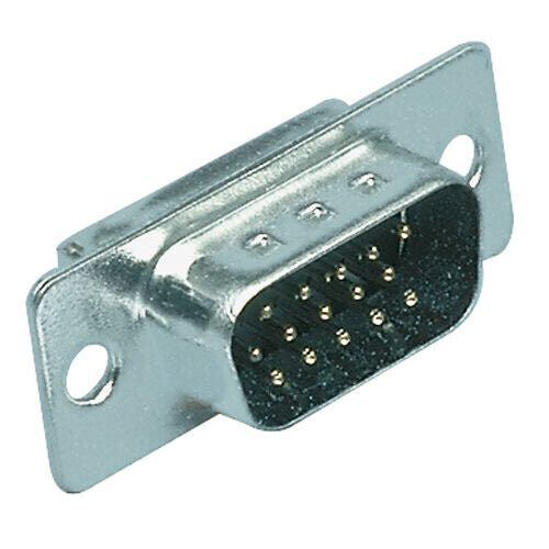 Loops 15 Pin Male D Sub VGA Plug Solder Connector High Density Chassis Panel Mount