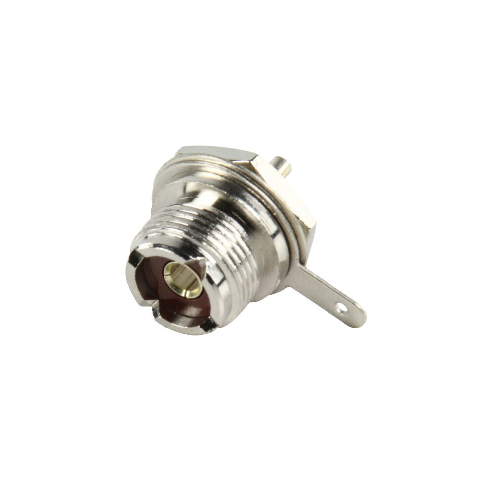 Loops Uhf Pl259 Female Round Chassis Panel Mount Rf Coaxial Radio Video Connector