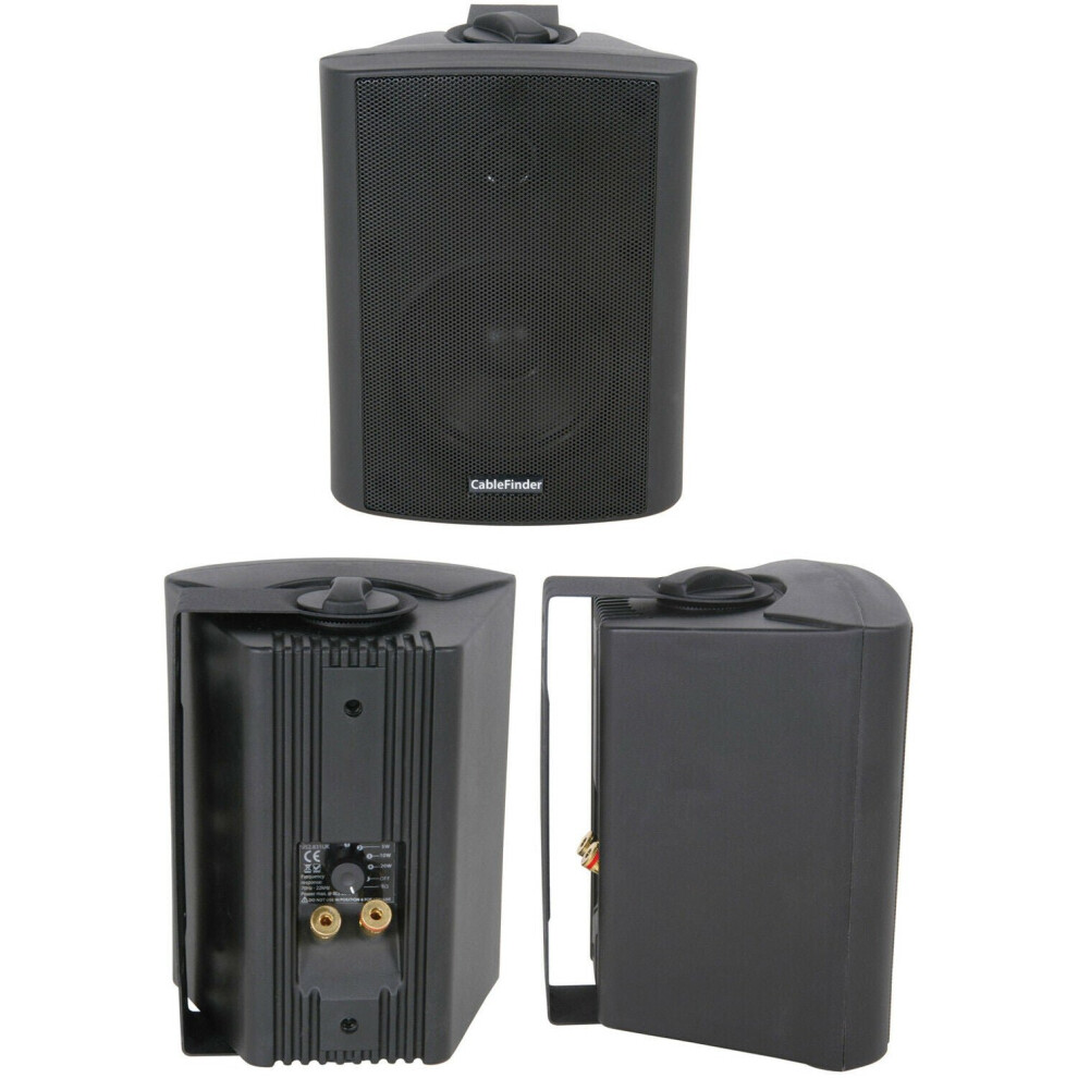 Loops Quality 4" 70W Black Background Hifi Speaker *100V & 8Ohm* Wall Mount Bookshelf