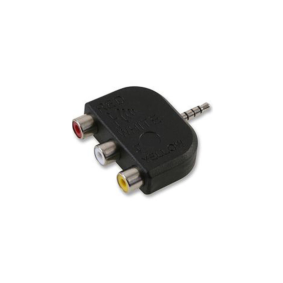 3.5mm 4 Pole Male Jack to 3 RCA Audio Video Adapter Camcorder Car TV Converter