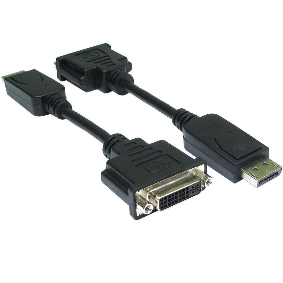 0.15M Displayport Male To Dvi I Female Adapter Converter Cable Socket Monitor Pc 5055538140174