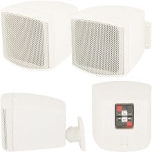 30W Pair Background Speakers 100V 8OHM Compact Mini Satellite Wall Mount PA