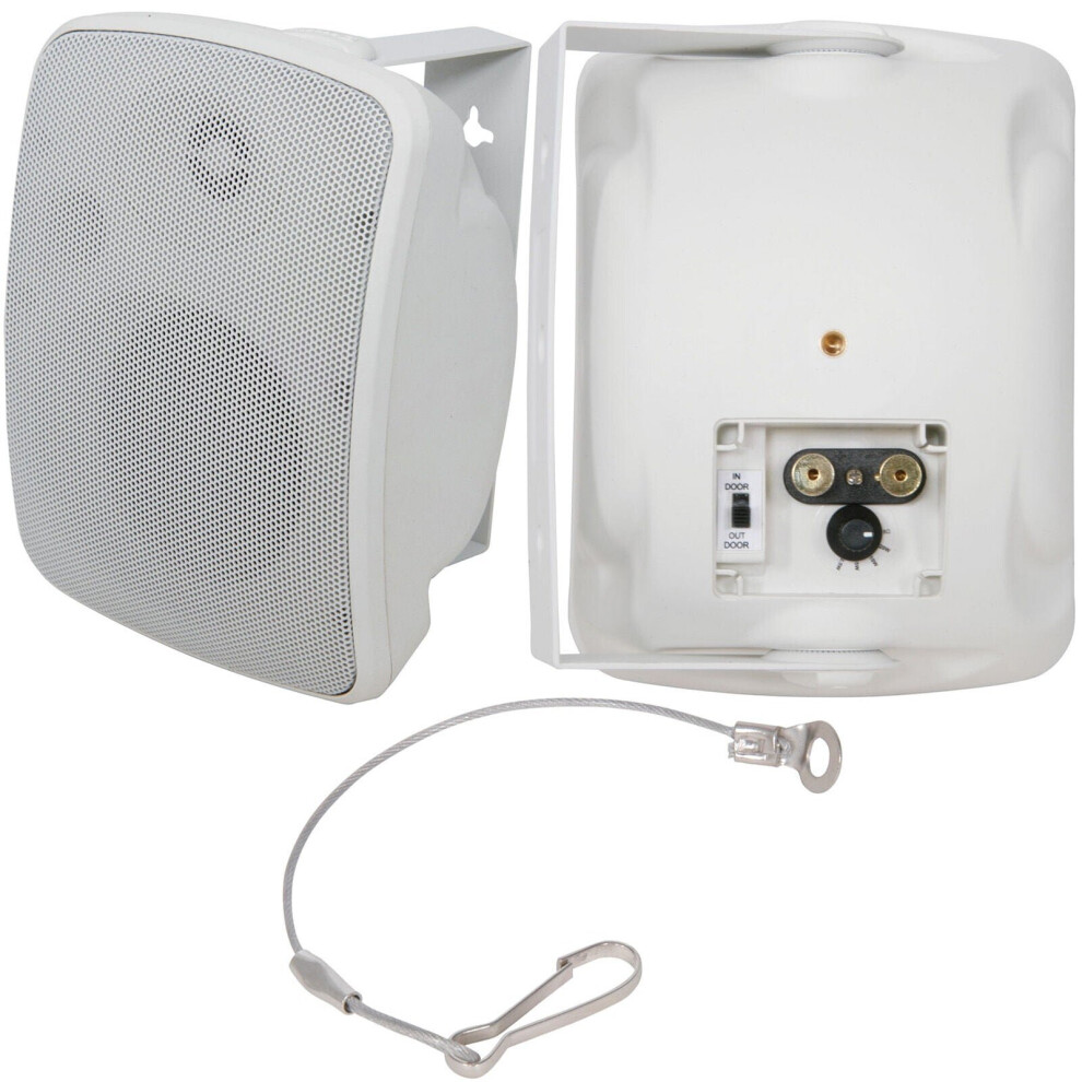 Quality 5" 100W Outdoor Garden Speaker*100V & 8Ohm* Ip44 Wall / Background White 5055538170539