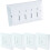 Loops Quad & 4x Single CAT6 Wall Face Plates 4 Port RJ45 Ethernet Network Data Socket 1