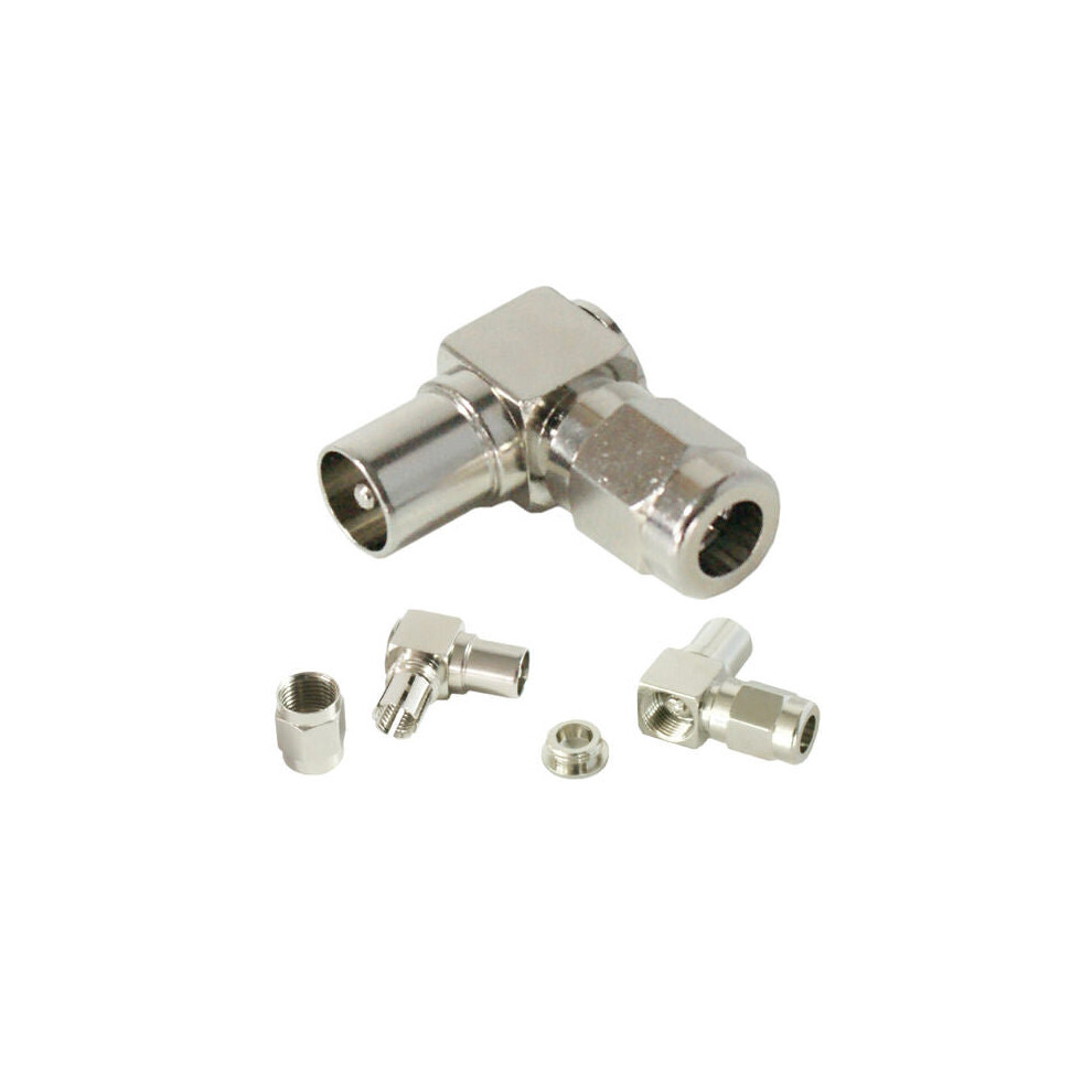 Right Angled TV Aerial Male Connector 90 Degree RF Coaxial Plug Adapter
