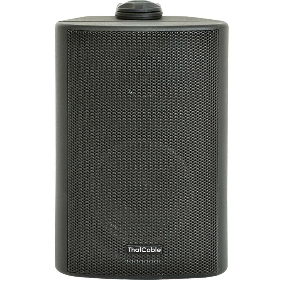 Loops 4" 100V/8Ohm Outdoor Weatherproof Speaker Black 70W Ip54 Rated Background Wall