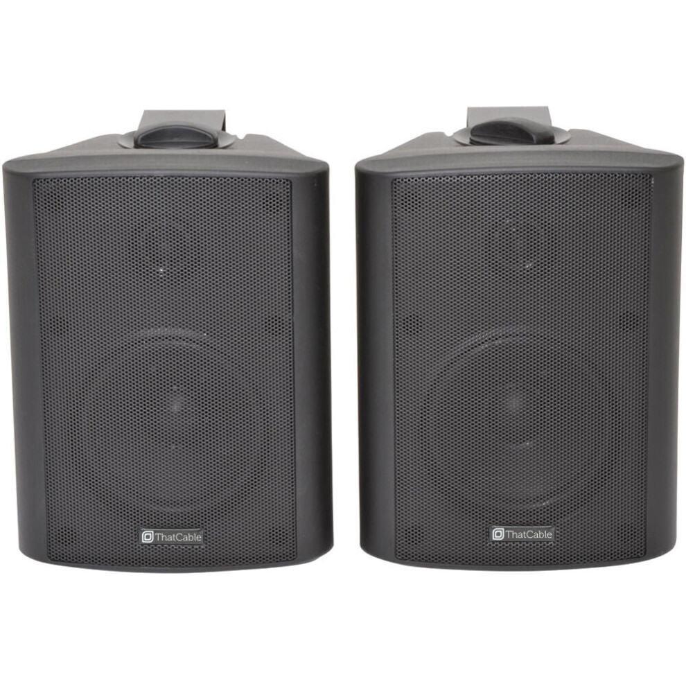 Pair 6.5" 2 Way Stereo Speakers 120W 8Ohm Wall Mounted Background Hi Fi Black 5055538146480