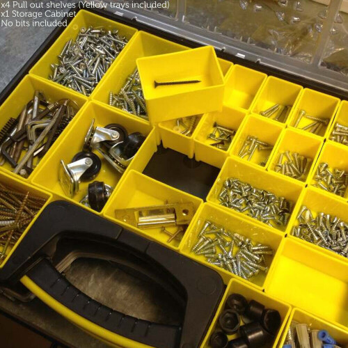 Loops Wall/Bench Mount Tool Bits Box 4 Tray Management Case Drawer DIY 40k Storage