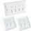 Loops Quad & 2x Double CAT6 Wall Face Plates 4 Port RJ45 Ethernet Network Data Socket 1