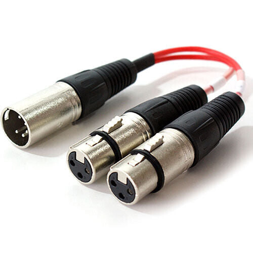 DMX Lighting Splitter Adapter XLR 5 Pin Male To 2 X 3 Pin Female Cable ...