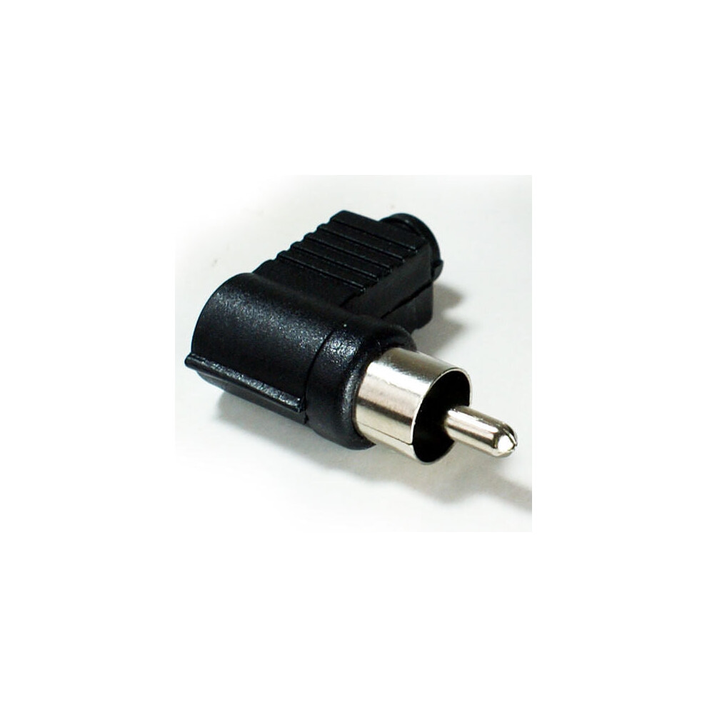 RCA PHONO Right Angled Male Solder Connector 90 Degree Audio Video Plug Adapter