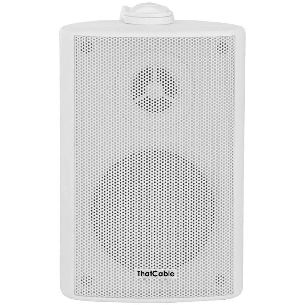 4" 100V 8Ohm Outdoor Weatherproof Speaker 70W Ip54 Rated Background Wall White 5055538145117