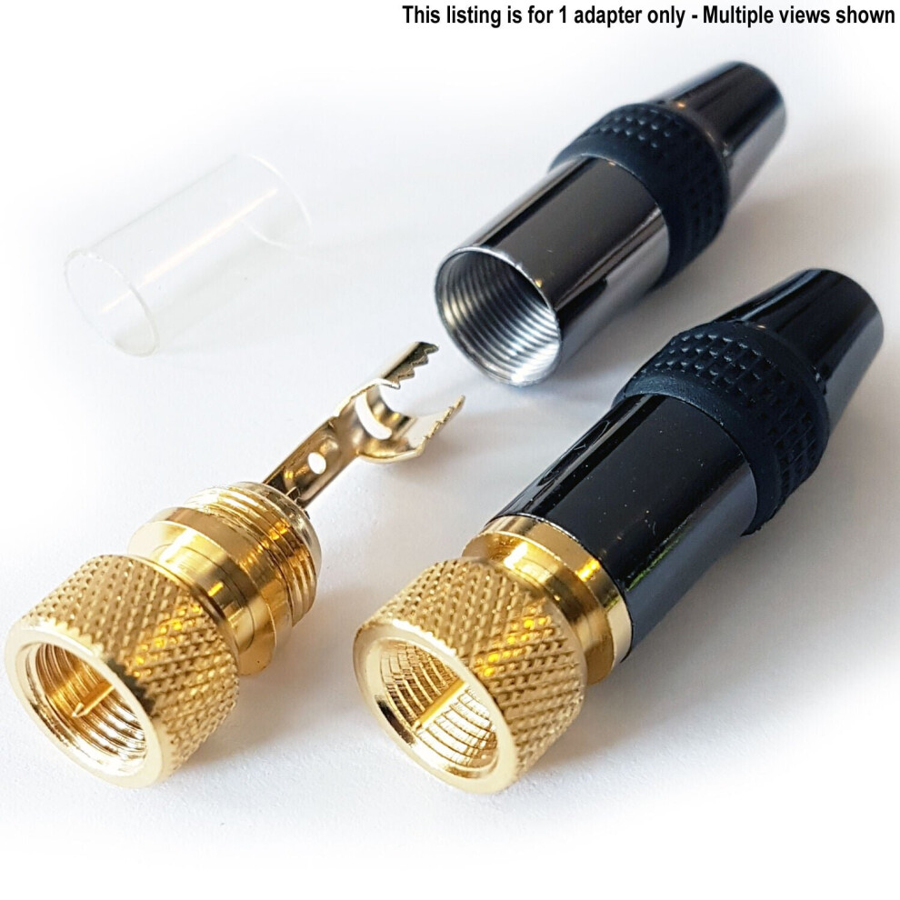 Loops Pro F Type Male Solder Connector Rf Coaxial Coax Tv Satellite Aerial Screw Plug