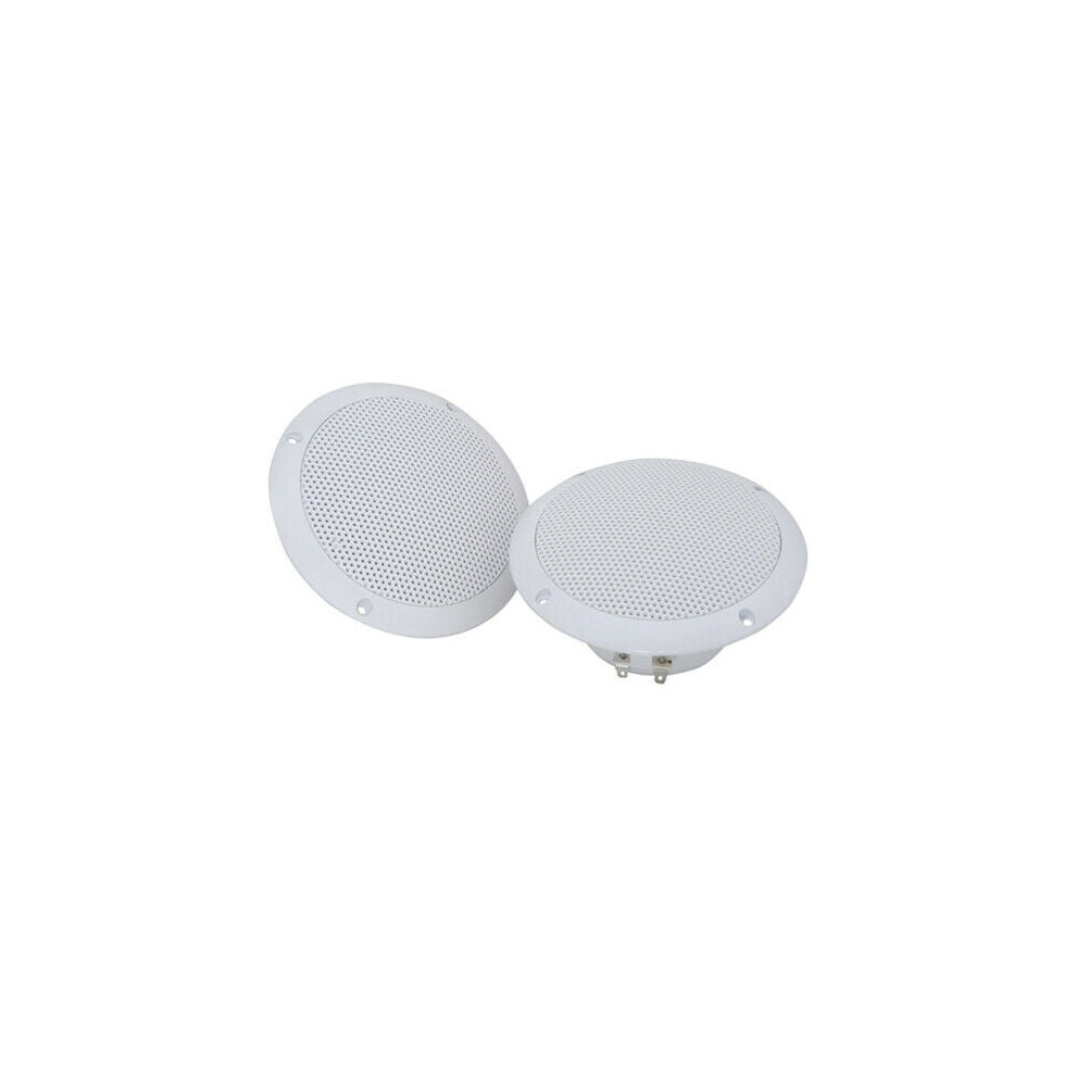 Pair Waterproof Ceiling Speakers 80W 4ohm 5" Kitchen Bathroom Water Resistant