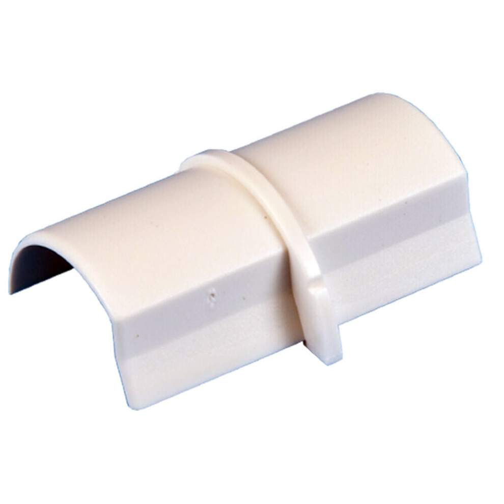 Loops 16Mm X 8Mm Smooth Fit Coupler Joiner Trunking Adapter Wall Conduit Av Tv White