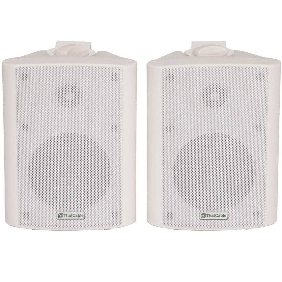 Loops Pair 6.5" 2 Way Stereo Speakers 120W 8Ohm Background Wall Mounted Hi Fi White